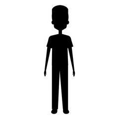 young man avatar character vector illustration design