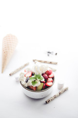 Sweet Strawberry, Avocado and Whipped Cream