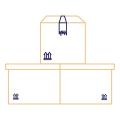 delivery carton boxes icon vector illustration design
