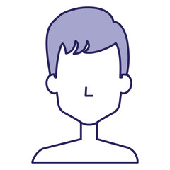 young man shirtless avatar character vector illustration design