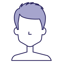 young man shirtless avatar character vector illustration design