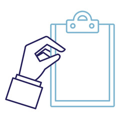 hands with checklist document isolated icon vector illustration design