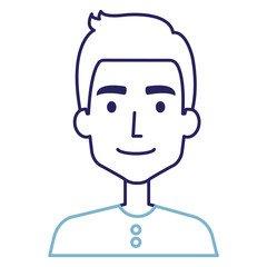 young man avatar character vector illustration design
