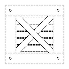 delivery wooden box icon vector illustration design