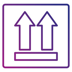 this side up arrows sign vector illustration design