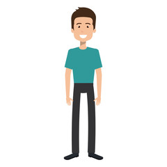 young man avatar character vector illustration design