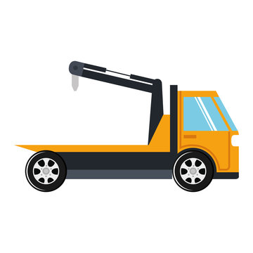 crane truck service icon vector illustration design