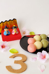 ひな祭りと3月イメージ