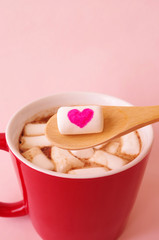 マシュマロココアとハート