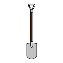 gardening shovel isolated icon vector illustration design