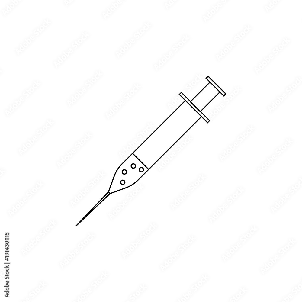 Poster syringe icon. element for mobile concept and web apps. thin line icon for website design and develop