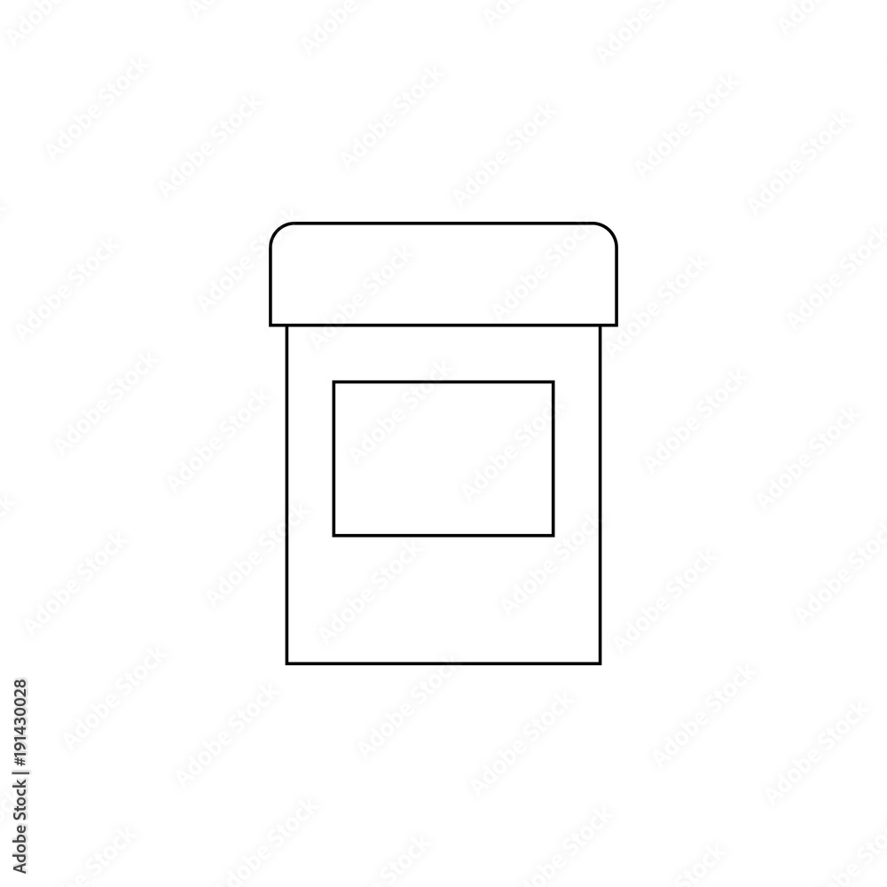 Poster capsule of drugs icon. element for mobile concept and web apps. thin line icon for website design an