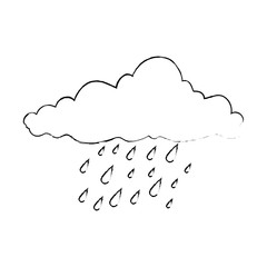 weather cloud rainy icon vector illustration design