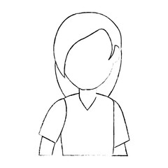 beautiful woman avatar character vector illustration design