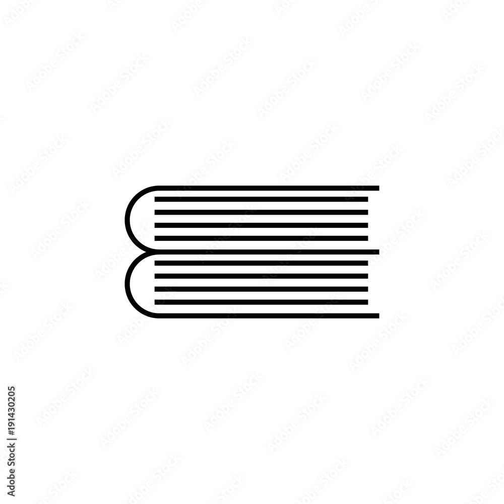 Poster pile of books icon. element for mobile concept and web apps. thin line icon for website design and d