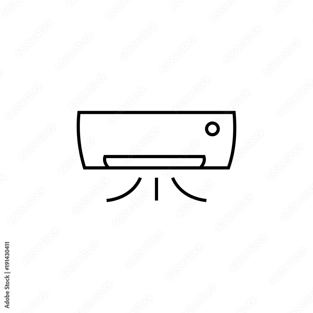 Poster air conditioning icon. element for mobile concept and web apps. thin line icon for website design an