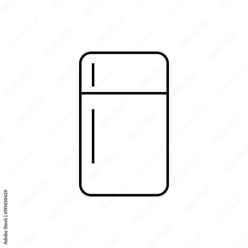 Aufkleber fridge icon. element for mobile concept and web apps. thin line icon for website design and developm