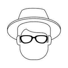 man gardener with hat avatar character avatar character vector illustration design
