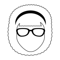 beautiful woman head avatar character vector illustration design