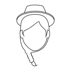 woman gardener with hat avatar character avatar character vector illustration design