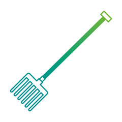 gardening rake isolated icon vector illustration design