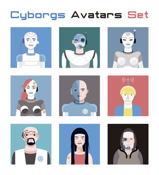 Cyborgs Avatars Set