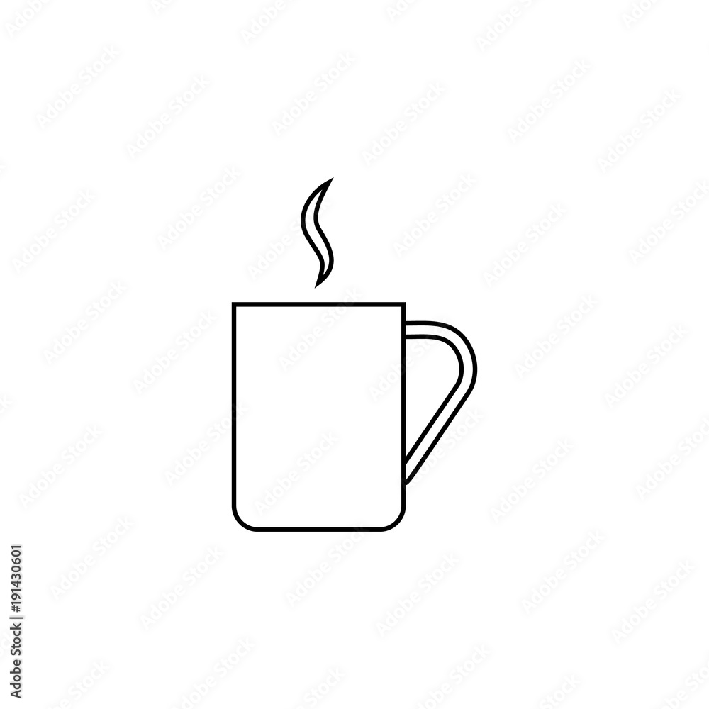 Poster a cup of tea icon. element for mobile concept and web apps. thin line icon for website design and de