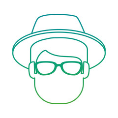 Fototapeta premium man gardener with hat avatar character avatar character vector illustration design