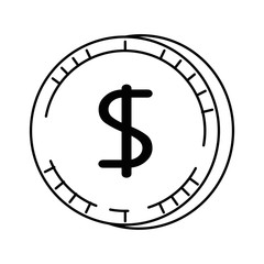 coin money isolated icon vector illustration design