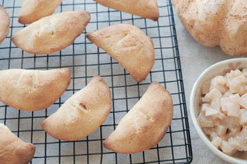 Homemade Jicama apple pie , low carbs, ketogenic food