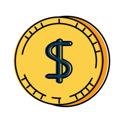 coin money isolated icon vector illustration design