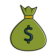 money bag isolated icon vector illustration design