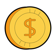 coin money isolated icon vector illustration design