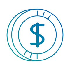 Obraz premium coin money isolated icon vector illustration design
