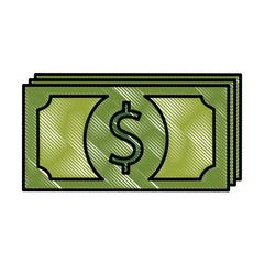 bill dollar money icon vector illustration design