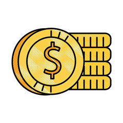 coins money isolated icon vector illustration design