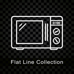 microwave oven icon on checkered background