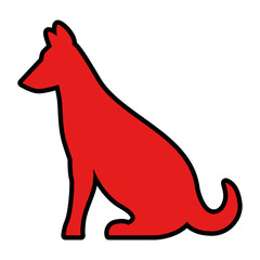 dog silhouette isolated icon vector illustration design