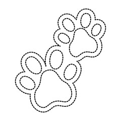 dogs footprints isolated icon vector illustration design