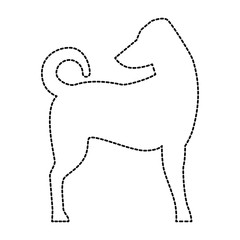 dog silhouette isolated icon vector illustration design