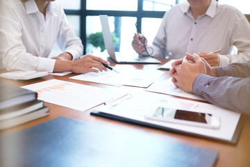Business People Meeting Design Ideas professional investor working new start up project. Concept. business planning in office