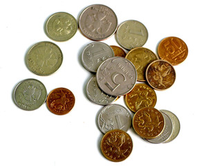  российские монеты на светлом фоне.