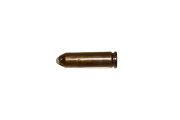 pistol cartridge isolated on white background