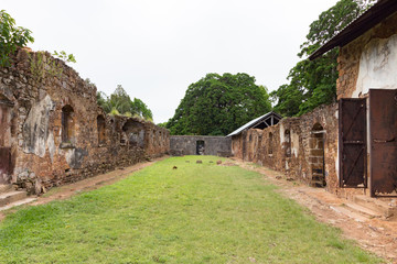 Fototapeta na wymiar Abandoned Prison in Salvation's Islands, French Guiana.