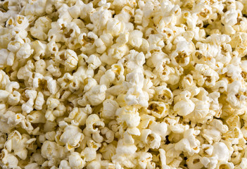 Corn popcorn texture. Food in the cinema