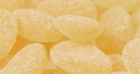 Pile of Yellow sugar candy