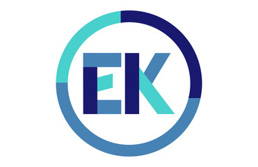 EK Global Circle Ribbon letter Logo