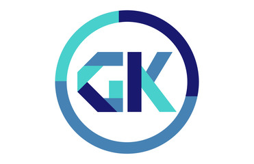 GK Global Circle Ribbon letter Logo
