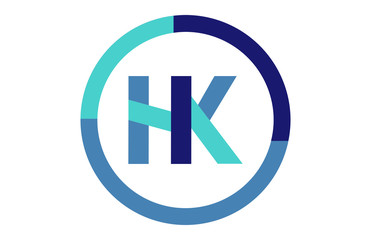 HK Global Circle Ribbon letter Logo