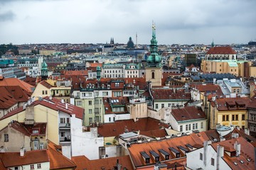 Fototapeta na wymiar orange roofs Prague
